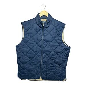 J. Crew Men's Dark Blue Quilted Vest